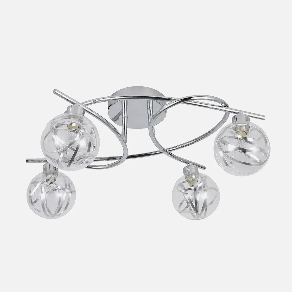 PLAFON VARANASI 4L CROMO