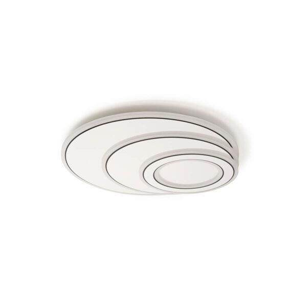 Lámpara de Techo Plafón Led Albiorix Blanco + Borde Negro