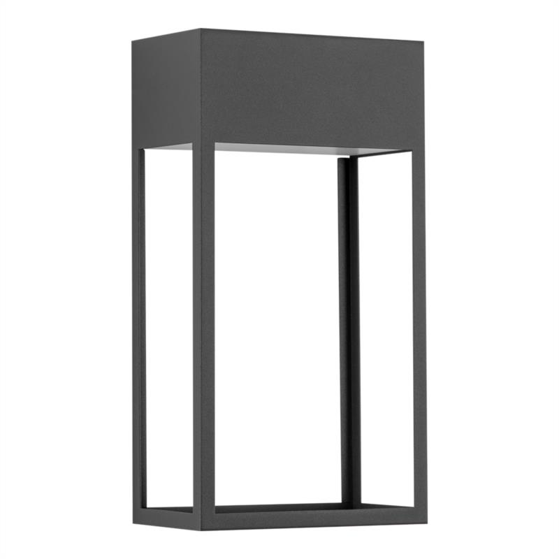 Aplique exterior modelo RAMBLA gris antracita, IP65, 20 W, 3000 K,1545 lm, 160x90x300 mm.